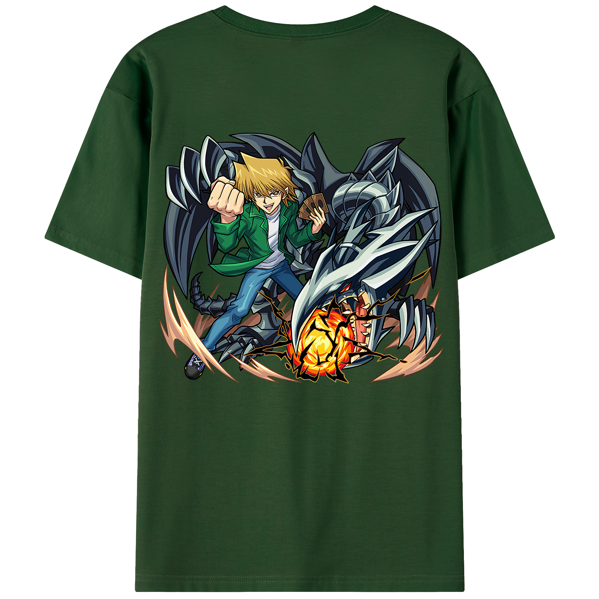 （画像用） 遊☆戯☆王 Yu-Gi-Oh! 綿100％半袖Tシャツ（背面プリント）